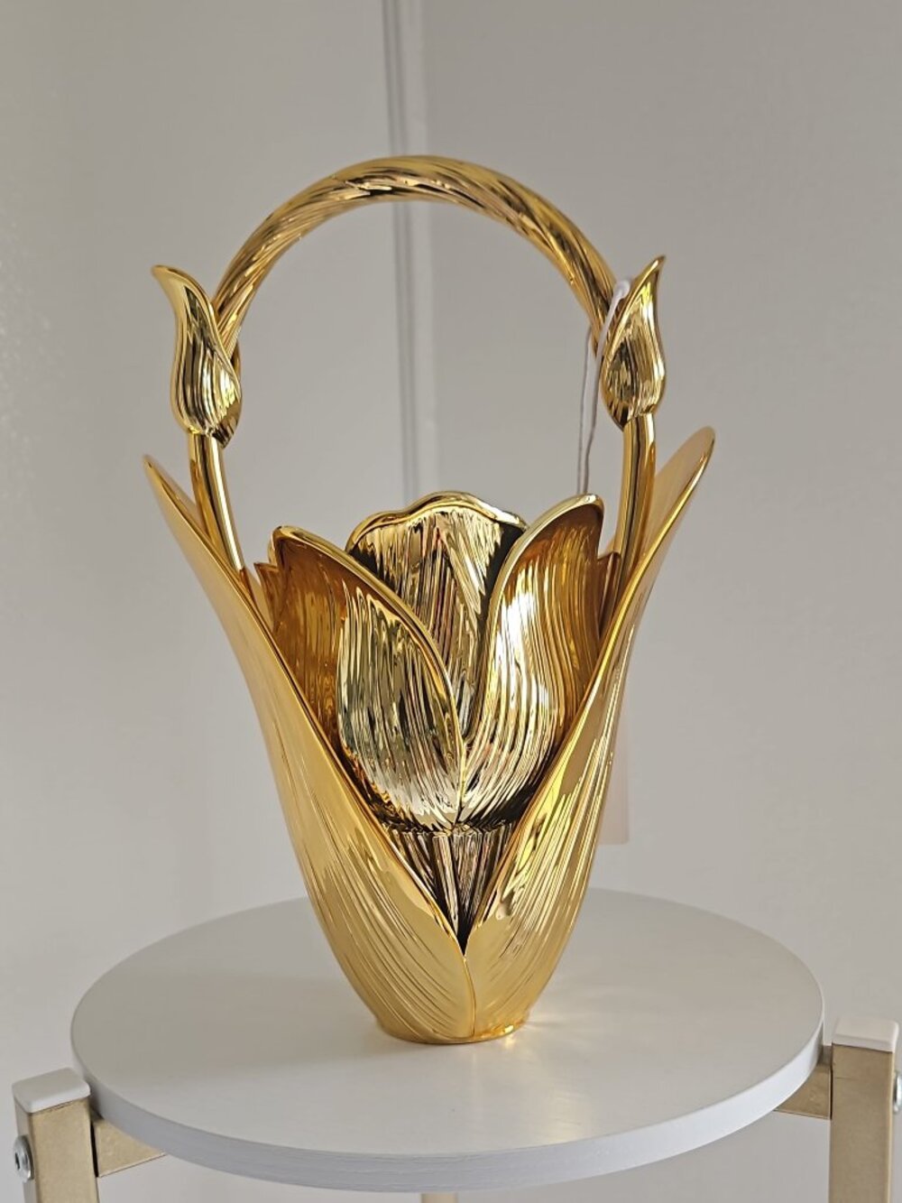 JW PEI Ella Tulip Vase Gold Top Handle Bag Floral Statement Purse